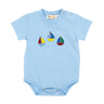 Sailboat Appliques on Blue