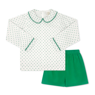 Sibley Short Set (Swiss Dot) - Mistletoe Green