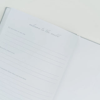 Linen Baby Memory Book - Blue