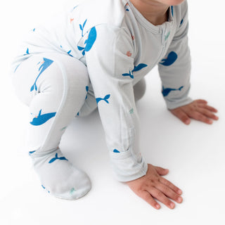 Whale Zipper Footie