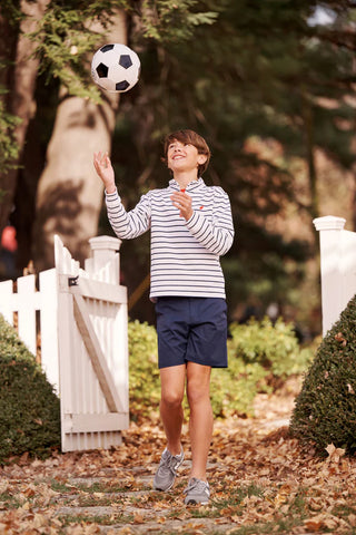 Hayword Half-Zip - Nantucket Navy Stripe