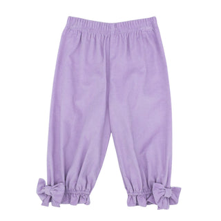 Noelle Bow Pants (Corduroy) - Lavender