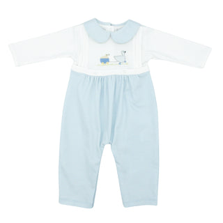 Boys Long-sleeve Romper with Hand-applique - Ducks