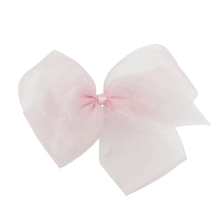 Organza Hair Bow - Light Pink