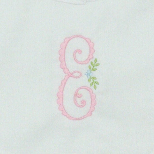 Single Initial Monogram in Kate Font with Flower
