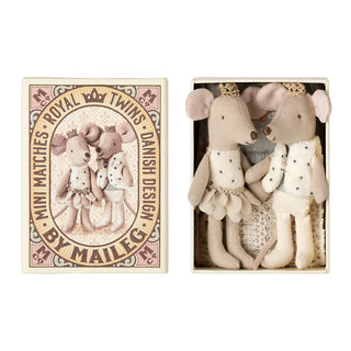 Royal Twin Mice, Little Sister and Brother in a Matchbox