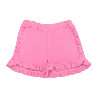 Girls Ruffle Trim Shorts - Bubblegum