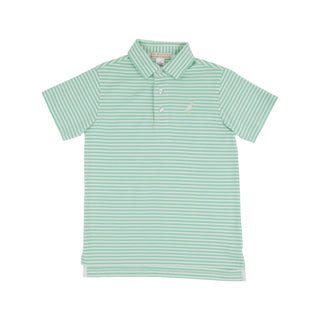 Prim & Proper Polo - Grace Bay Green Stripe