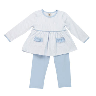 Londyn Pant Set - Blue Dots