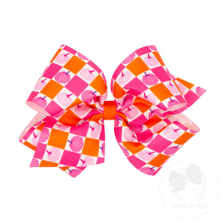 Printed Grosgrain Hair Bow - Halloween