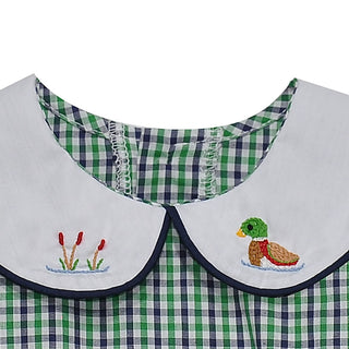 Riley Short Set with Hand-embroidery - Mallard