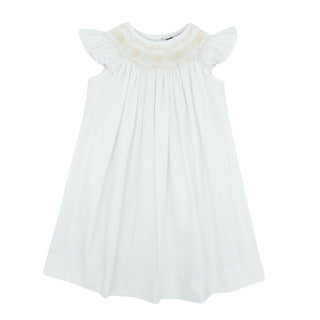 Bishop Dress with Hand-smocking - Geometrics