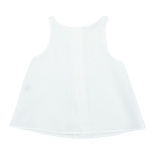 Margaret Heirloom Dress - White with Ecru