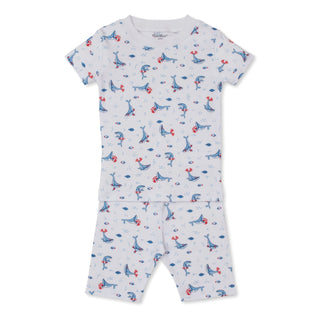 Printed Pajama Short Set - Tropical Whales