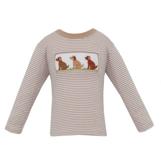 Boys Smocked Long-sleeve T-shirt - Labradors