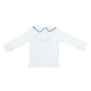 Boys Long-sleeve Collared Shirt with Embroidery - Cars