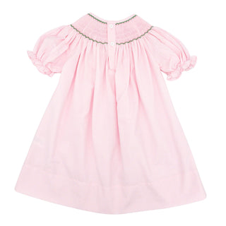 Bishop Dress with Smocked Christmas Trees