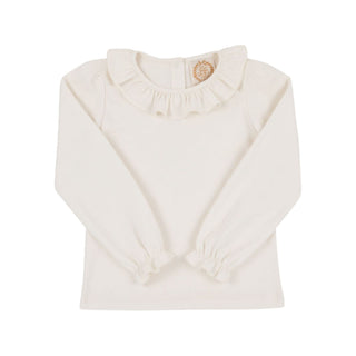 Long-sleeve Ramona Ruffle Shirt - Palmetto Pearl