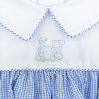 Boys Long-sleeve Bubble with Train Embroidery