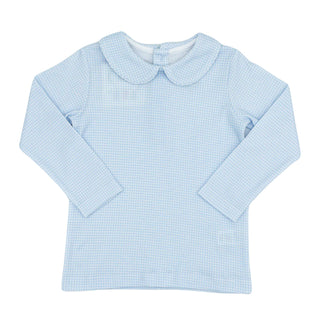 Boys Round Peter Pan Collar Shirt with Long-sleeves