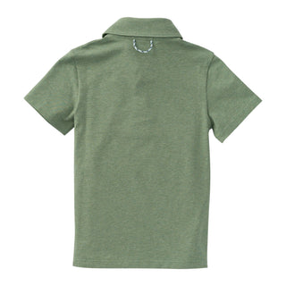 *PRE-ORDER* Boys Too Cool for School Polo - Hedge Green Heather