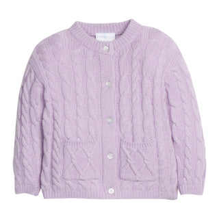 Cashmere Blend Classic Cardigan - Lavender
