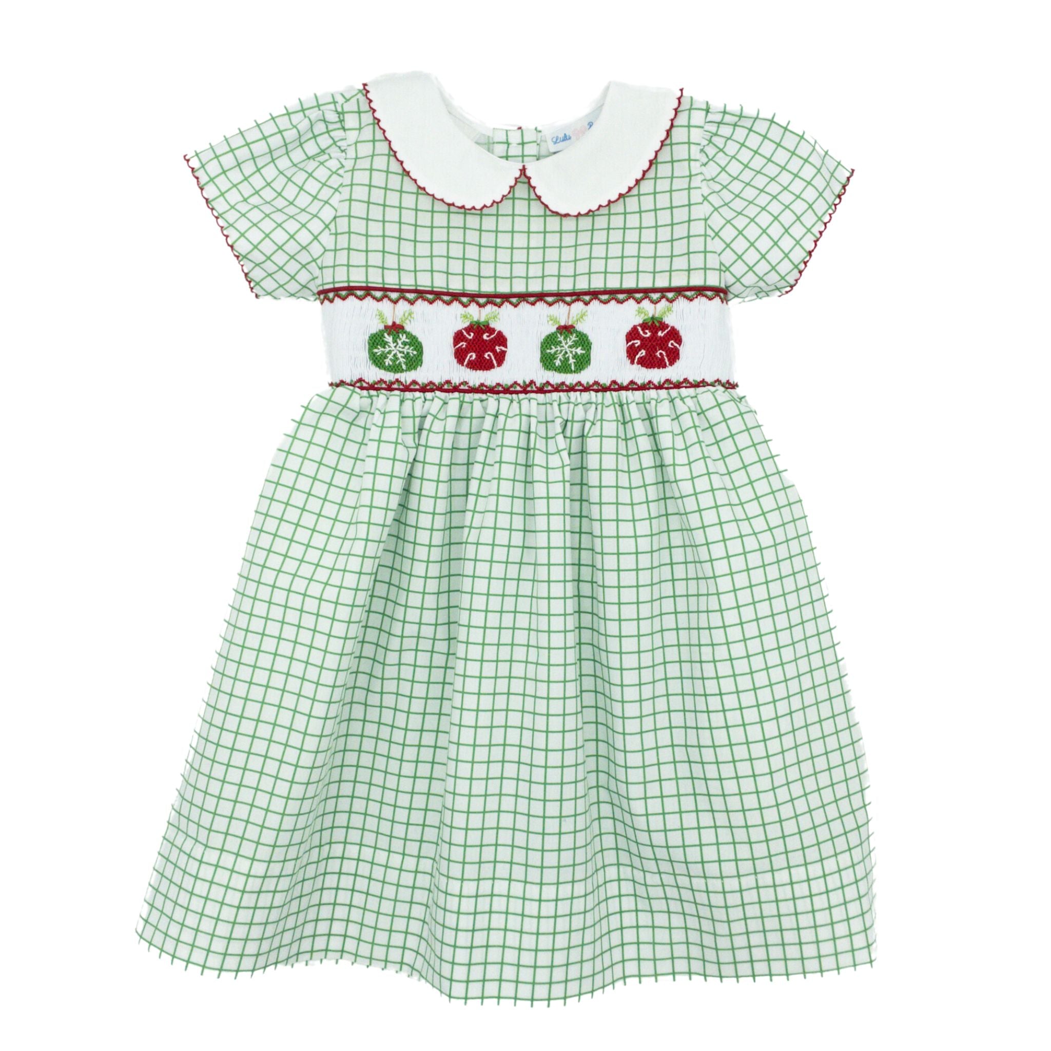 Ornaments Smocked Waisted Dress | Lulu Bebe – Tiny Town Inc