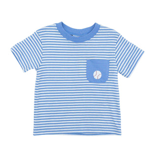 Boys Pocket T-shirt - Baseball Embroidery