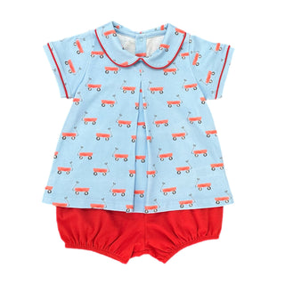 *PRE-ORDER* Rory Pima Knit Diaper Set - Wagons