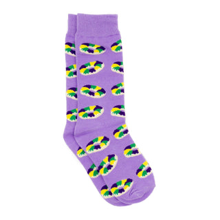 Lucky Duck Socks King Cake Purple