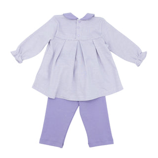 Girls Long-sleeve Swing Top and Leggings Set - Lavender