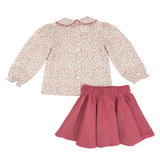 Laurie Skirt Set - Roses Garden Floral