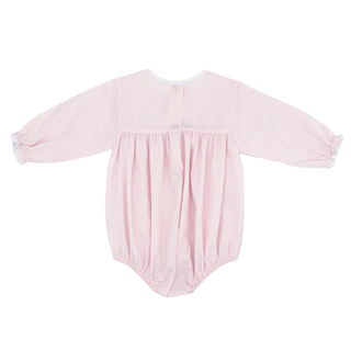 Girls Long-sleeve Pique Bubble with Flower Embroidery