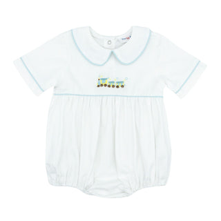 Leo Knit Bubble with Embroidery - Train