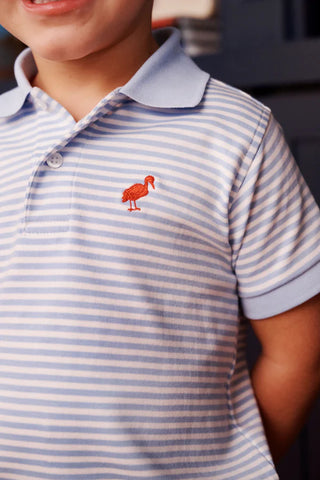 Prim & Proper Polo - Beale Street Blue Stripe