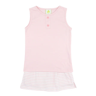 Blair Knit Top and Miley Skort in Pink Stripe