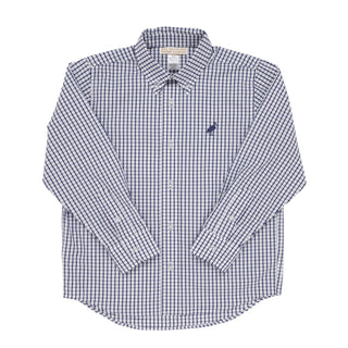 Dean's List Dress Shirt - Nantucket Navy Windowpane - FINAL SALE