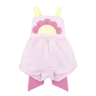 Flowers Sussie Overall - Pink Windowpane