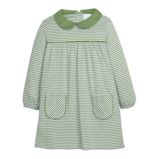 Evelyn Dress - Watercress Stripe