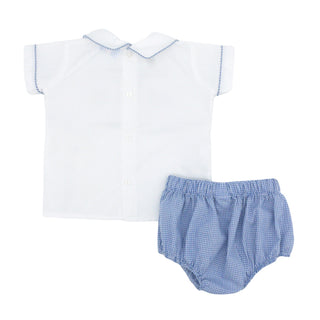 Champ Diaper Set with Hand-smocking - Airplanes