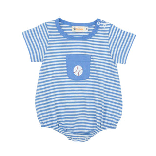 Boys Pocket Bubble with Embroidery - Baseball