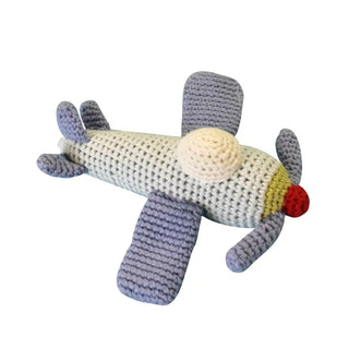 Hand Crocheted Airplane Rattle