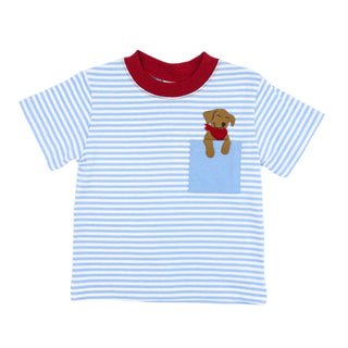 Boys Pocket T-shirt with Lab Applique