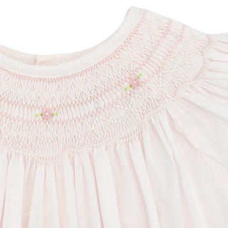 Pink Smocked Daygown with Pearls