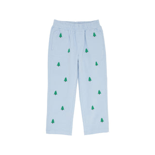 Critter Sheffield Pants (Corduroy) - Christmas Trees on Buckhead Blue