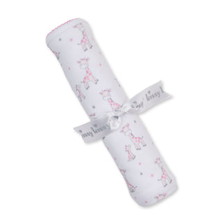 Printed Blanket - Pink Just Giraffes