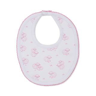 Printed Bib - Light Pink Sweet Sheep
