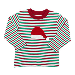 Boys Long-sleeve T-shirt with Applique - Santa Hat