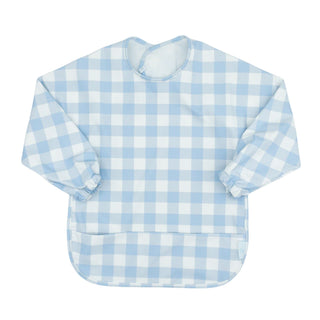 Long Sleeve Catch All Bib - Blue Gingham