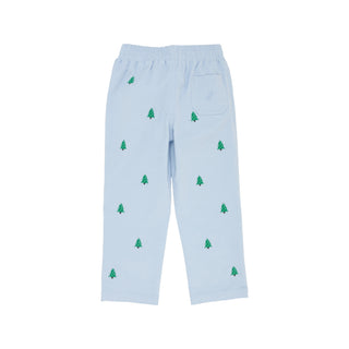 Critter Sheffield Pants (Corduroy) - Christmas Trees on Buckhead Blue